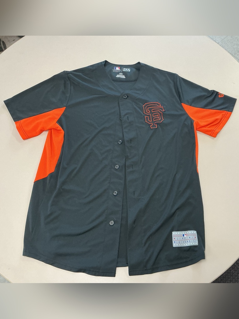 Genuine Merchandise San Francisco Giants Black Jersey with Orange SF Patch